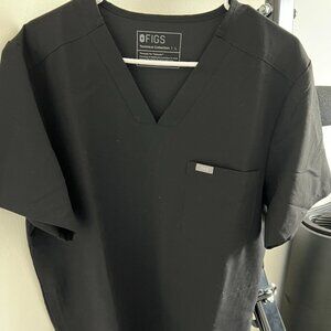 FIGS Scrub Top and Bottom - size large - Black - Technical Collection